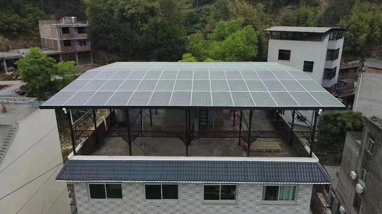 扬中15kw+10kwh自建别墅家庭光伏储能系统